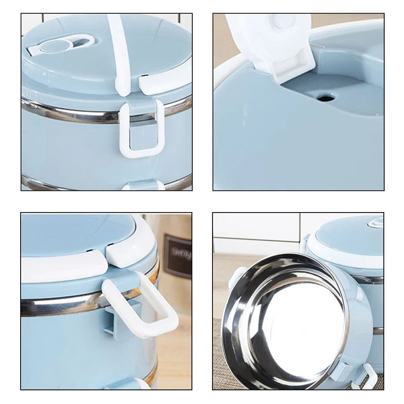 1-4 Layer Food Storage Containers Bento Lunch Box with Handle Insulated Food Container for Work School Camping Box